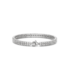 TI SENTO 23067ZI women double-row tennis bracelet sterling silver with white zirconia