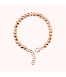 Bronzallure bracciale donna Golden Rosé placcato Oro Rosa 18 kt bead lucide M17228BBR.RGXX0182 Boschi Gioielli