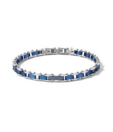 Comete Gioielli bracciale acciaio pvd blu uomo UBR1077 Boschi Gioielli