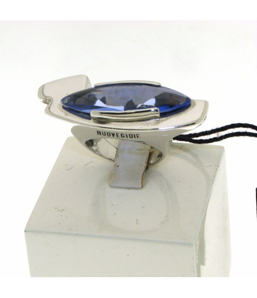 Nuovegioie Silver 925 Ring Blue Crystal AN22030 | Boschi Gioielli