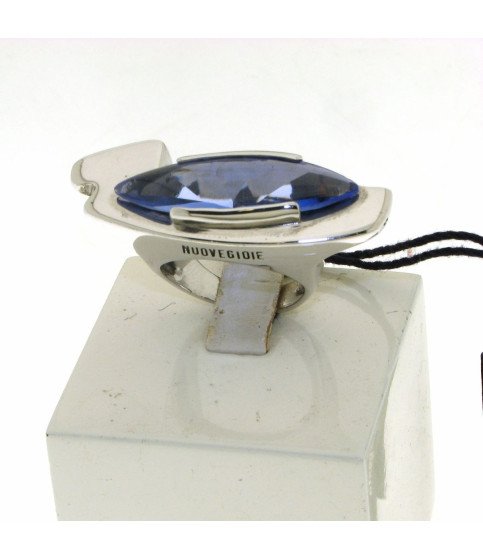 Nuovegioie Silver 925 Ring Blue Crystal AN22030 | Boschi Gioielli