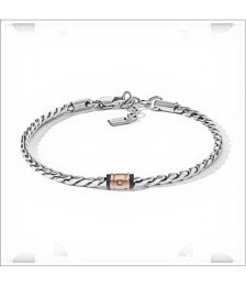Comete Gioielli Bracciale Uomo Acciaio PVD Rosé Nero Diamante UBR1319 Boschi Gioielli