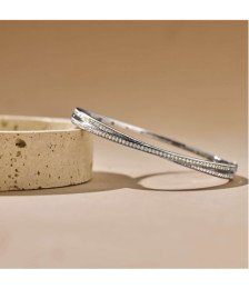 TI SENTO bracciale rigido 23072ZI donna argento 925 intrecciato e zirconi bianchi Boschi Gioielli