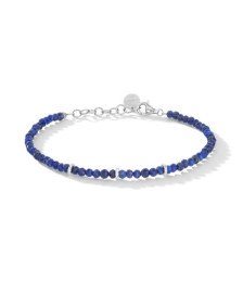 Comete bracciale uomo UBR1374 argento 925 rodiato lapislazzuli sfaccettati e zirconi bianchi Boschi Gioielli