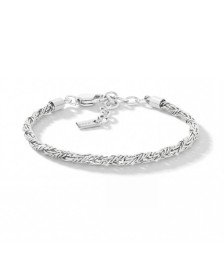 Comete bracciale uomo UBR1401 catena intrecciata acciaio collezione Chain Boschi Gioielli