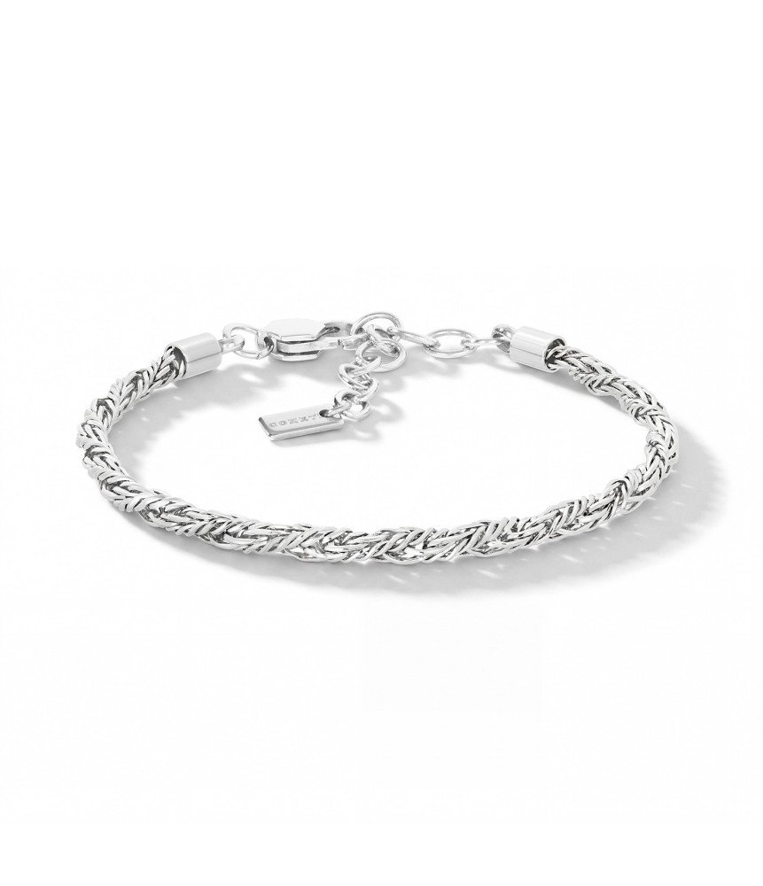 Comete bracciale uomo UBR1401 catena intrecciata acciaio collezione Chain Boschi Gioielli