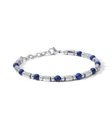Comete bracciale uomo UBR1195 acciaio rondelle agata blu collezione District Boschi Gioielli