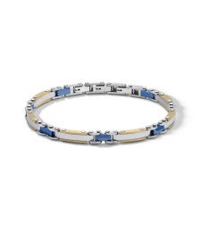 Comete bracciale uomo UBR1348 acciaio PVD giallo ceramica blu Ceramik Boschi Gioielli