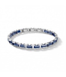 Comete bracciale uomo UBR1365 acciaio ceramica blu sfaccettata Ceramik Boschi Gioielli