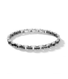 Comete bracciale uomo UBR1364 acciaio ceramica nera sfaccettata collezione Ceramik Boschi Gioielli