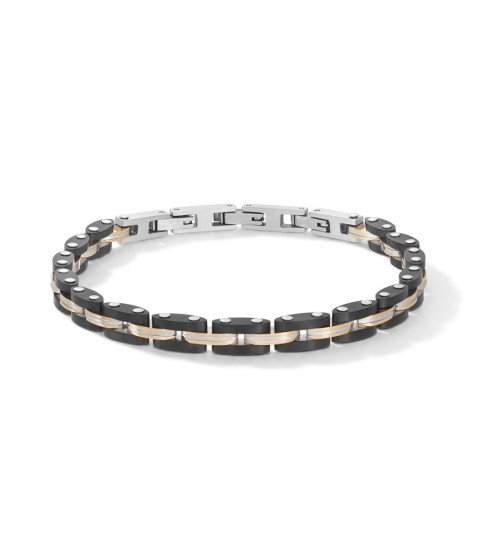 Comete bracciale uomo UBR1360 acciaio PVD nero e rosé collezione Costellation Boschi Gioielli