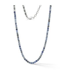 Comete girocollo uomo UGL775 acciaio sodalite blu ed ematite collezione District Boschi Gioielli