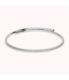 Bronzallure collana choker tennis memory E6073NBR.RH010310 donna cubic zirconia Boschi Gioielli