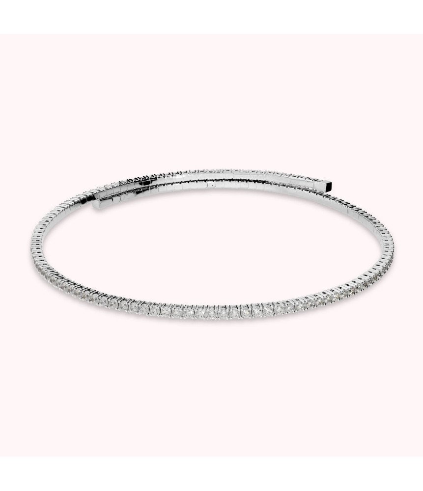Bronzallure collana choker tennis memory E6073NBR.RH010310 donna cubic zirconia Boschi Gioielli